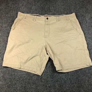 The Foundry Supply Co Mens Khaki Chino Shorts Tan Size 48 Stretch Cotton